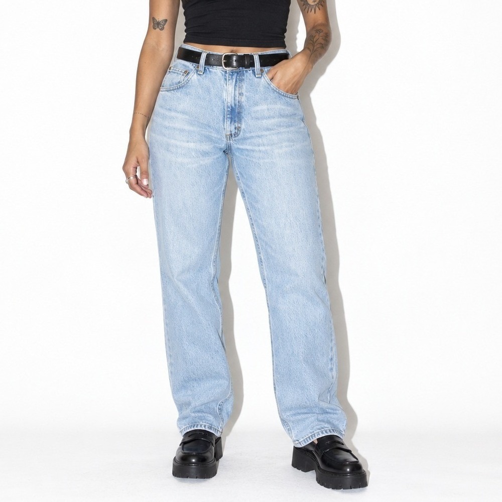 00s Vintage Light Wash Wrangler Jeans Womens 14 Distressed High Waist Straight